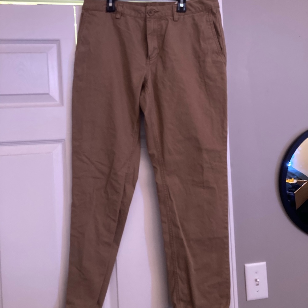 Khaki Athletic Tapered Pants